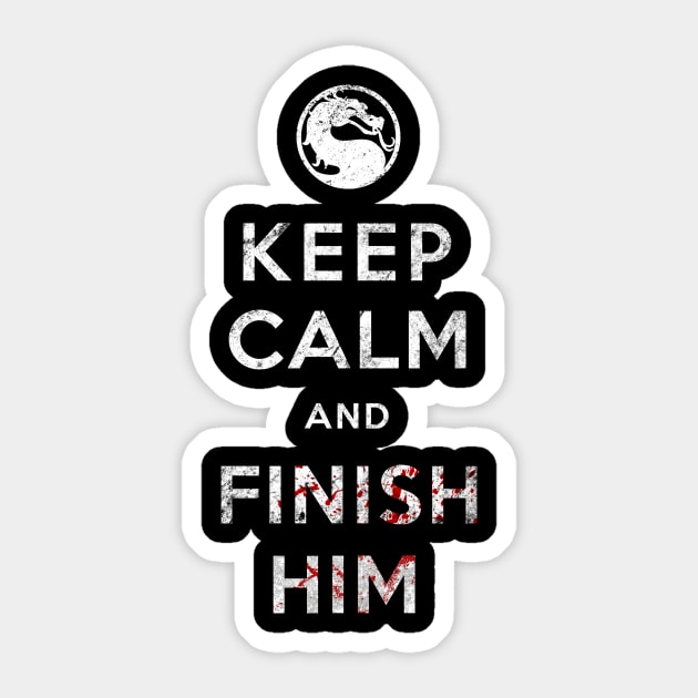 Keep Calm and Finish Him Sticker by SOULTHROW